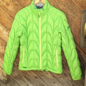 Outdoor Research Coat Green Down Jacket Medium